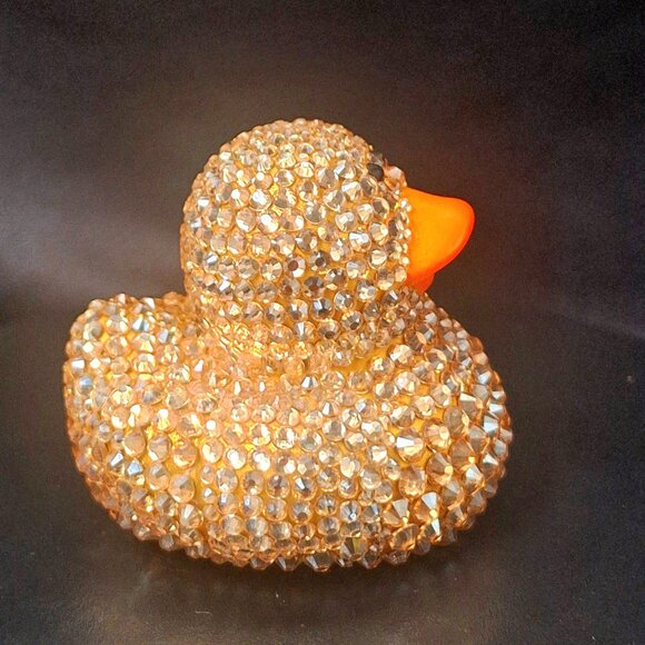 Gold Bling Rubber Duck, Bedazzled, Jeep, Unique, Cute Gift - Picture 7 of 8